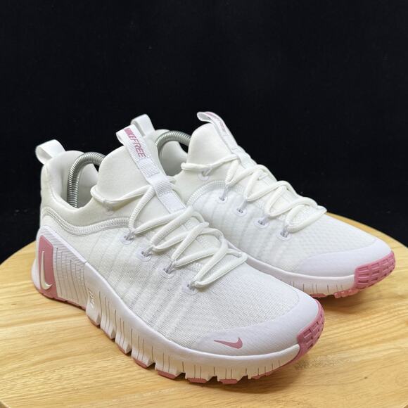 Nike Free Metcon 6 White Pink Sneakers Brand New FJ7126 106 Women’s Size 8.5 - Picture 5 of 10